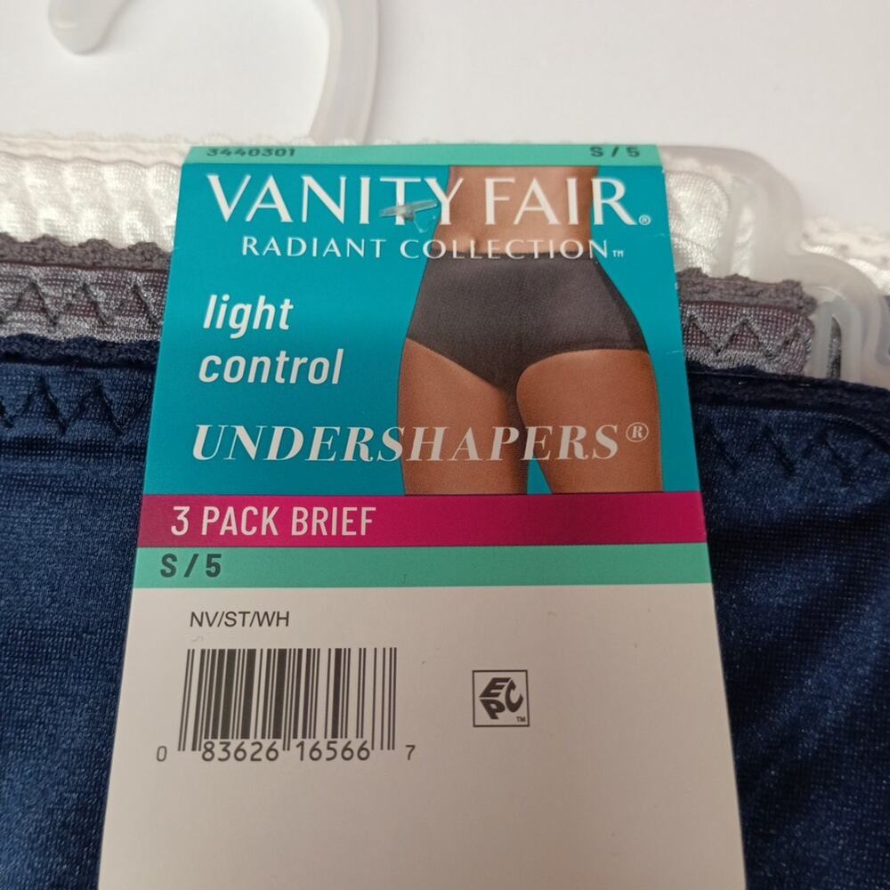 Vanity Fair Radiant Collection Light Control Undershapers 3 Pack Briefs S/5 - Picture 2 of 5